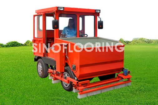 Artificial grass install machine