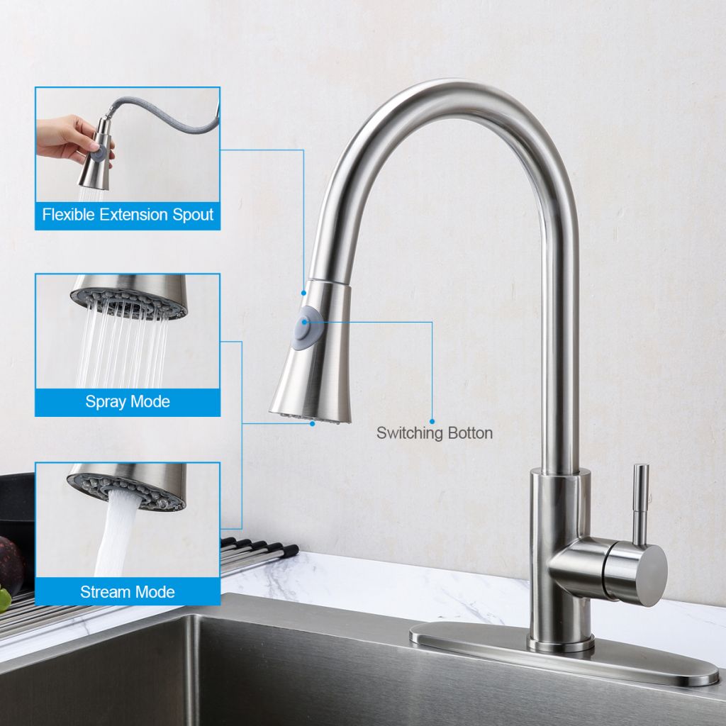 Hot sale Pull Down brass Kitchen Faucet