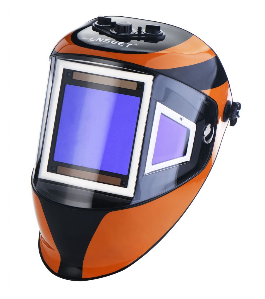 Large Viewing True Color Solar Powered Auto Darkening Welding Helmet