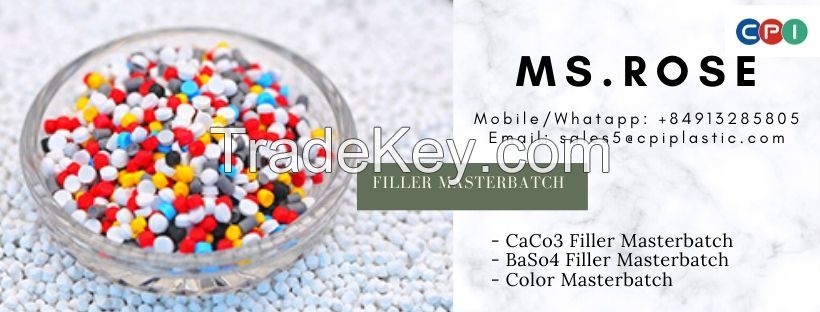 PE CaCo3 filler masterbatch granules for Injection molding + Extrusion molding + Blowing film