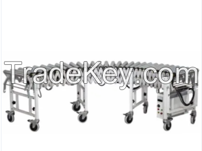 Non-Powered Flexible Roller Conveyor Extendable Roller Conveyor