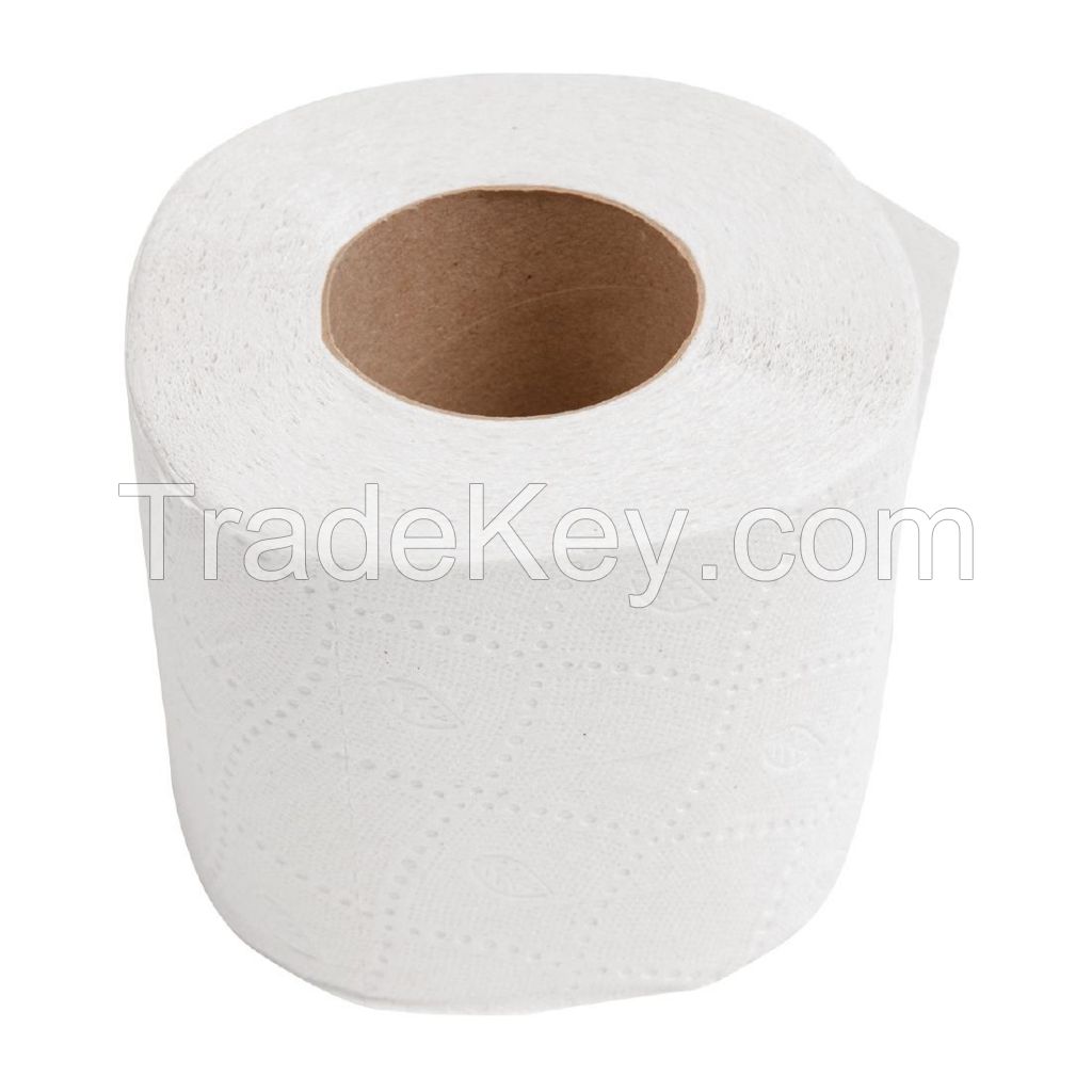 High quality 100% virgin wood pulp toilet tissue 2 ply toilet paper bathroom household or hotel 
