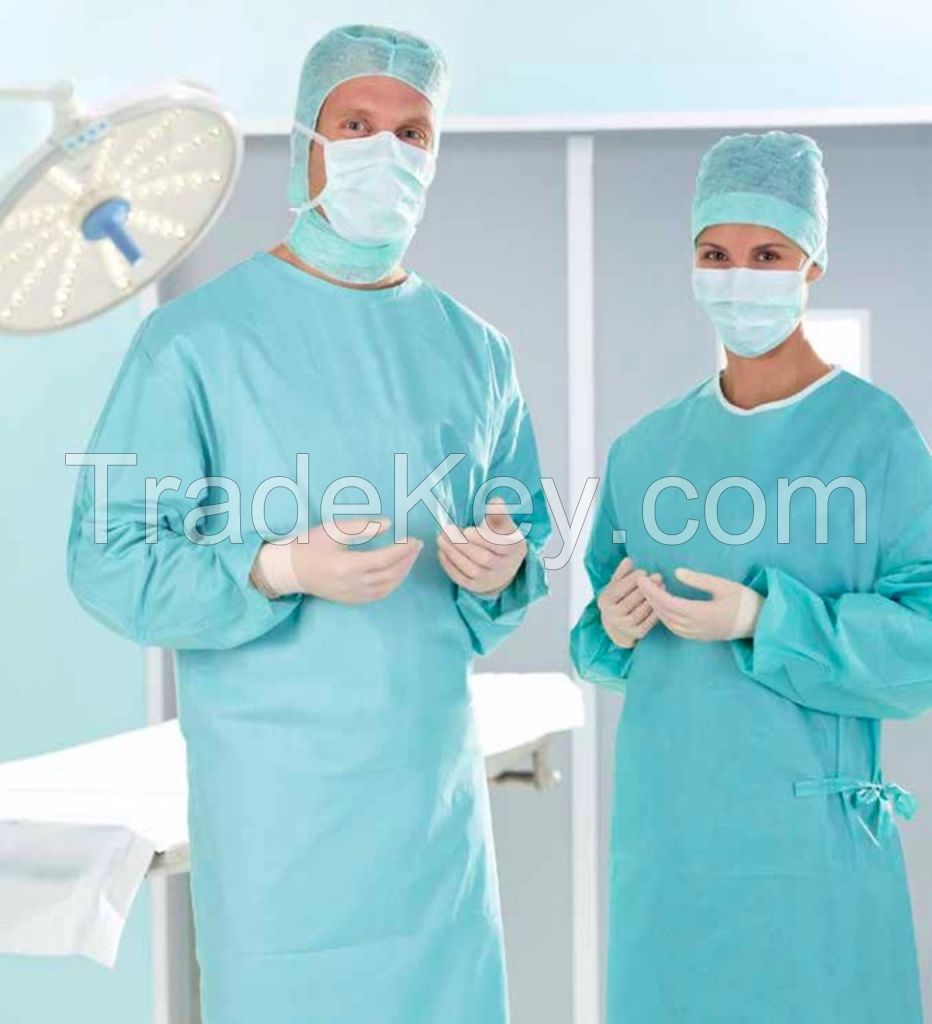 disposable Reinforced microporous filtering film operating Surgical Gown 