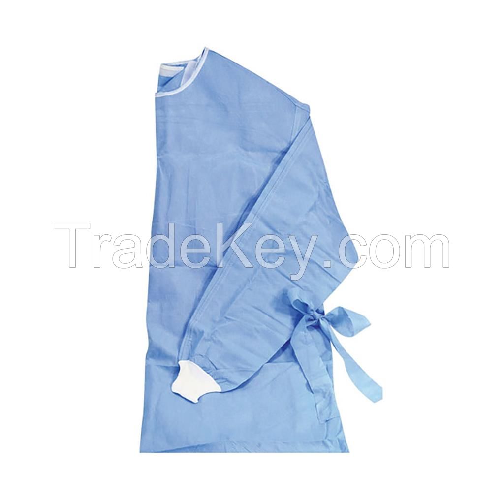 Standard Disposable Spunlace Surgical Gowns/Reinforced hospital Operating Theatre Gown/medical Uniform 