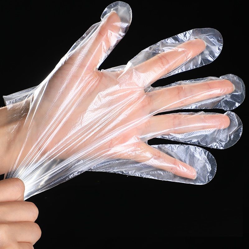 Disposable Transparent HDPE PE Plastic kitchen Gloves