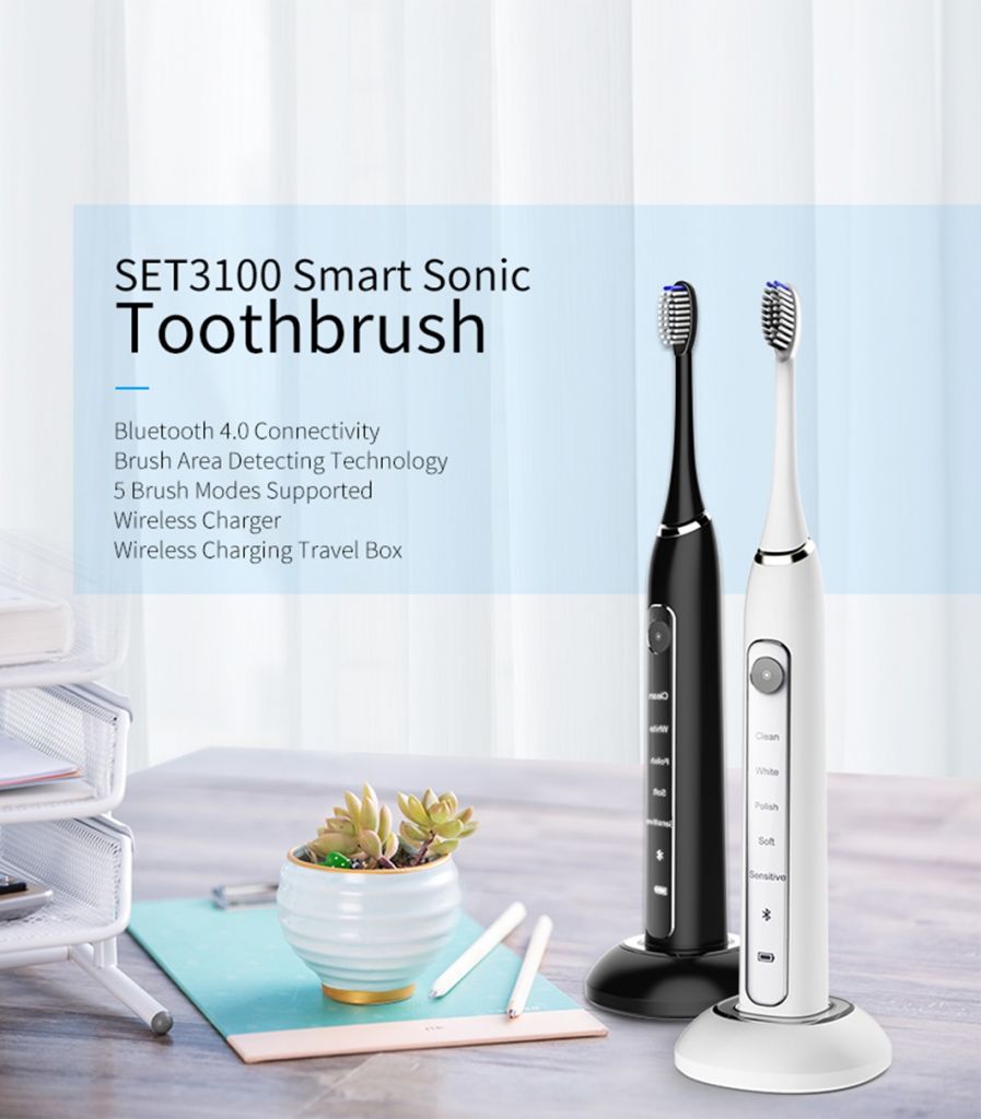 Smart Sonic Wireless Rechargeable Electric Toothbrush