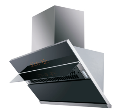 Fashion orange O-touch control kitchen commercial range hood