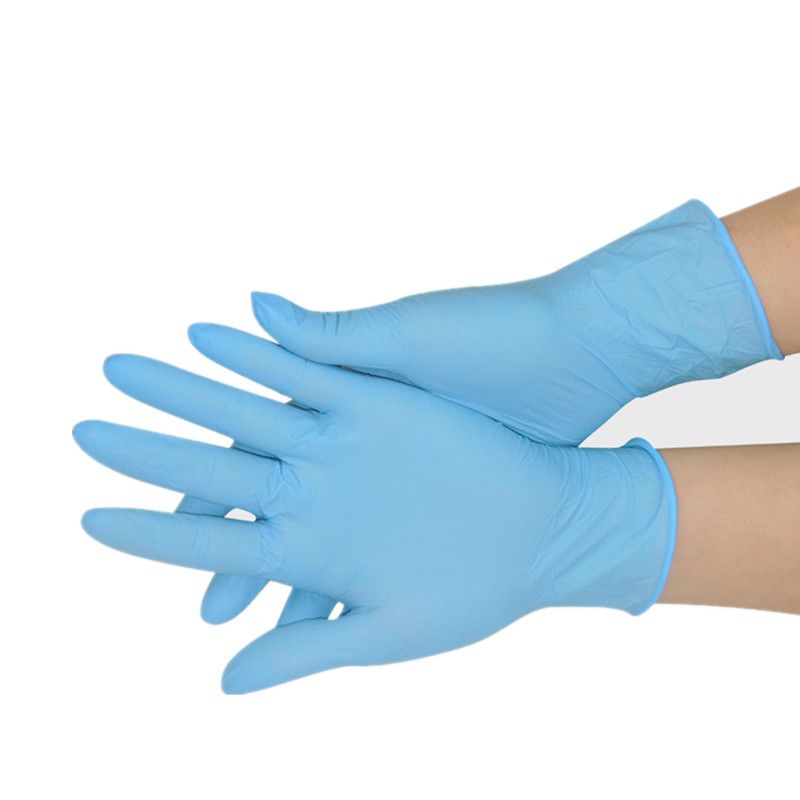 Work Rubber Hand Blue Powder Free Cheap Thick Disposable Nitrile Glove