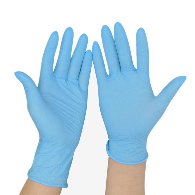 Work Rubber Hand Blue Powder Free Cheap Thick Disposable Nitrile Glove