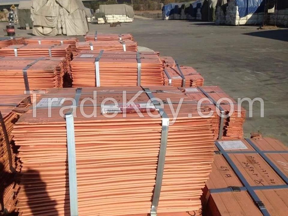 High quality 99.99% Copper cathode and Electrolytic copper