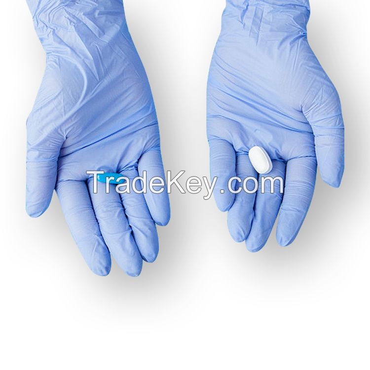 Disposable powder free Examination Nitrile glove CE FDA ISO13485 