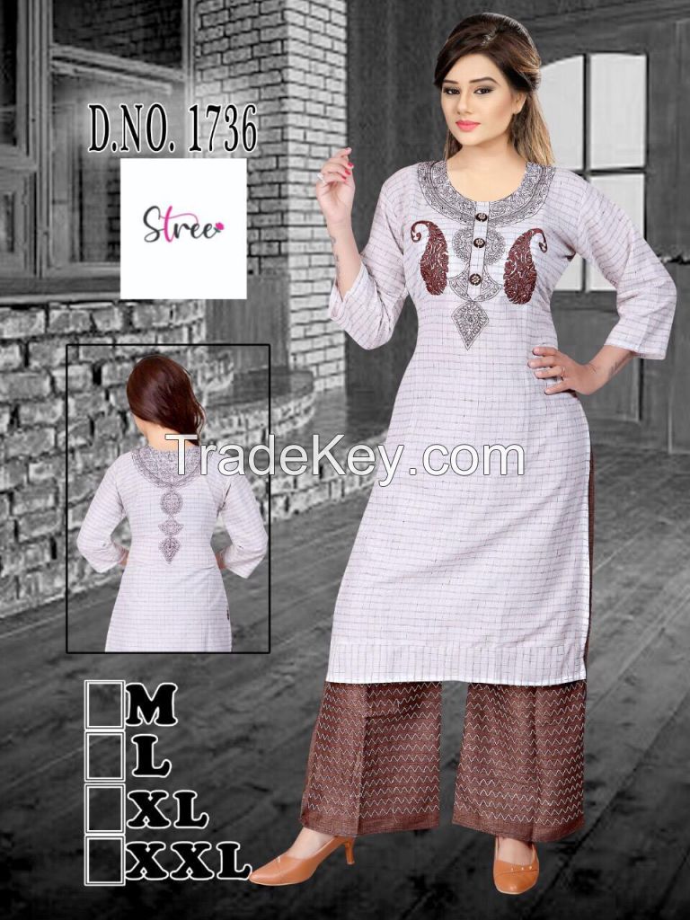 cotton kurti with plazo