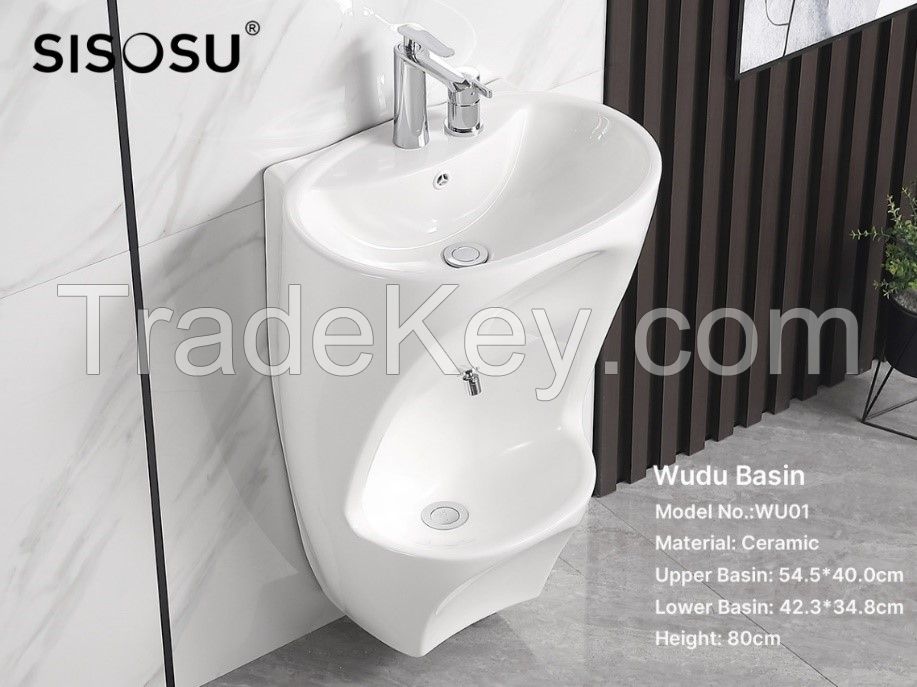 Dual levels wudu basin