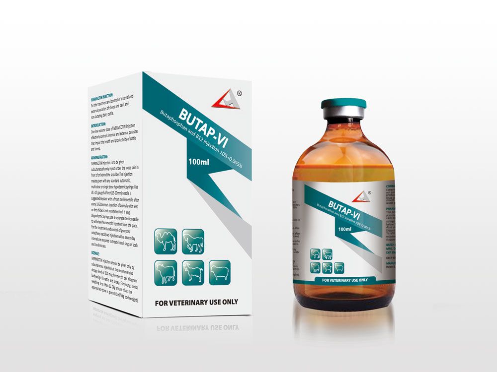 Butaphosphan and Vitamin B12 Injection 10%+0.005%