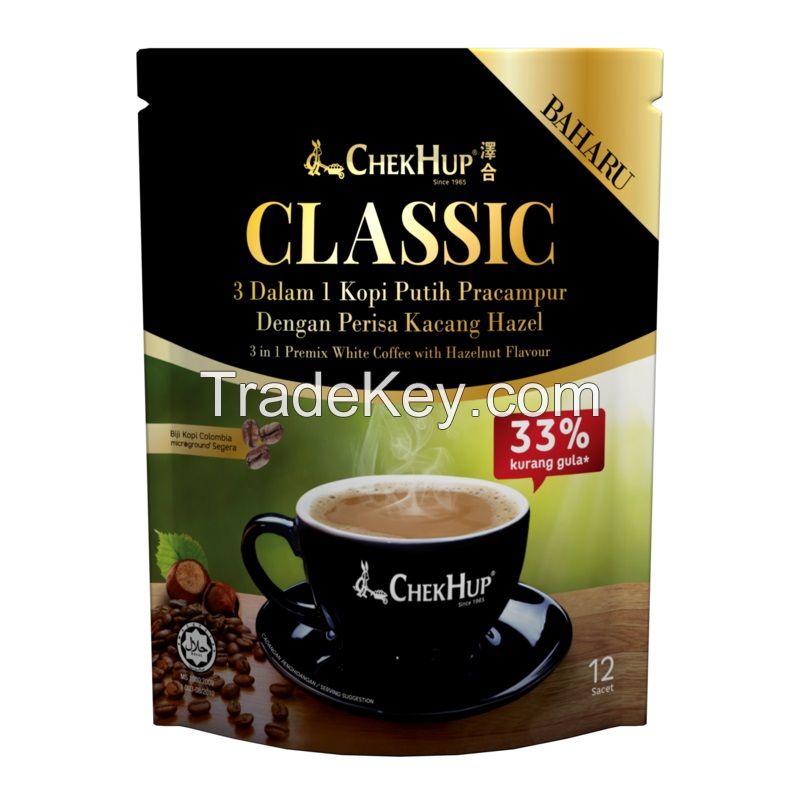 Chek Hup 3 in 1 Classic White Coffee With Hazelnut (37g x 12's)