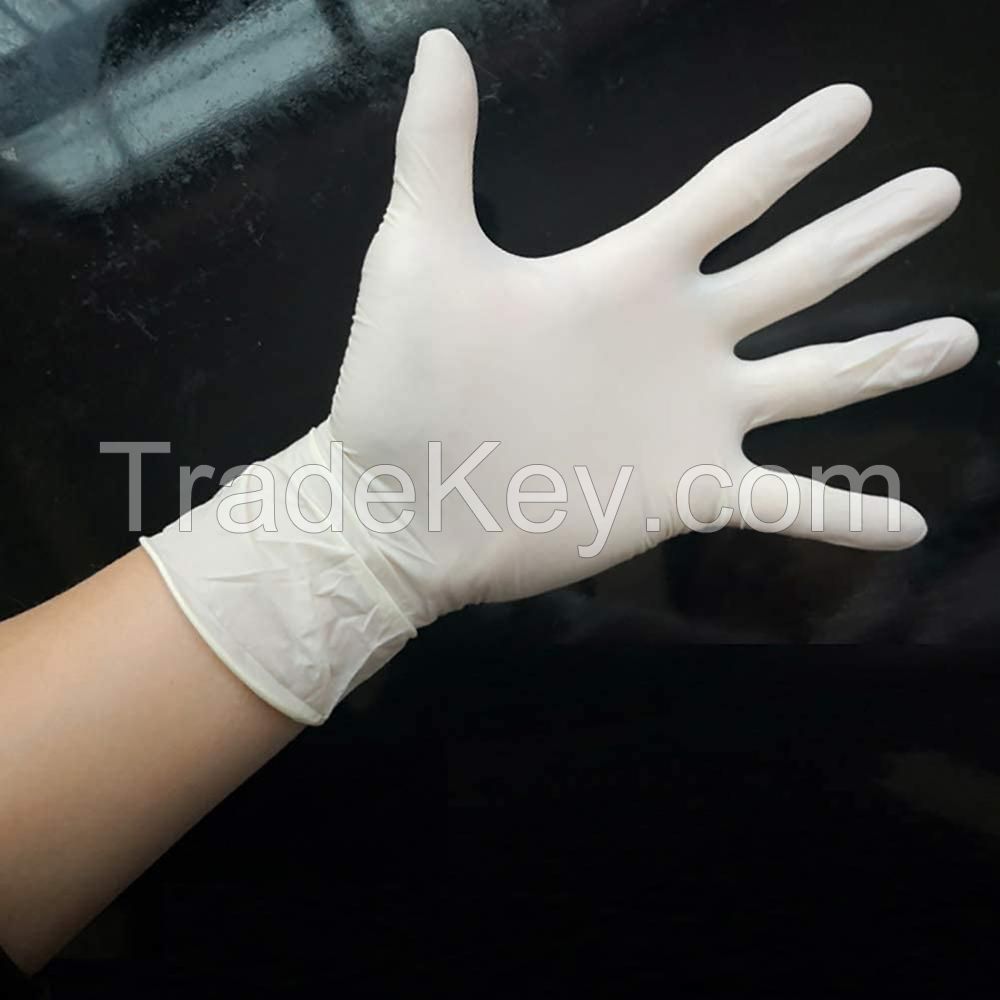 Disposable nitrile examination gloves without powder 