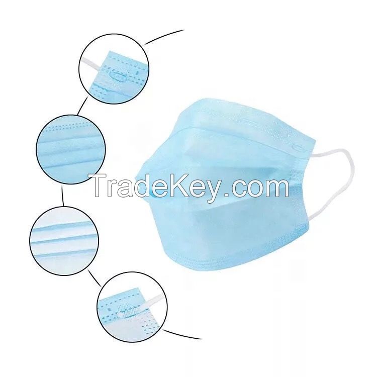 3 PLY NON-WOVEN DISPOSABLE FACE MASK 