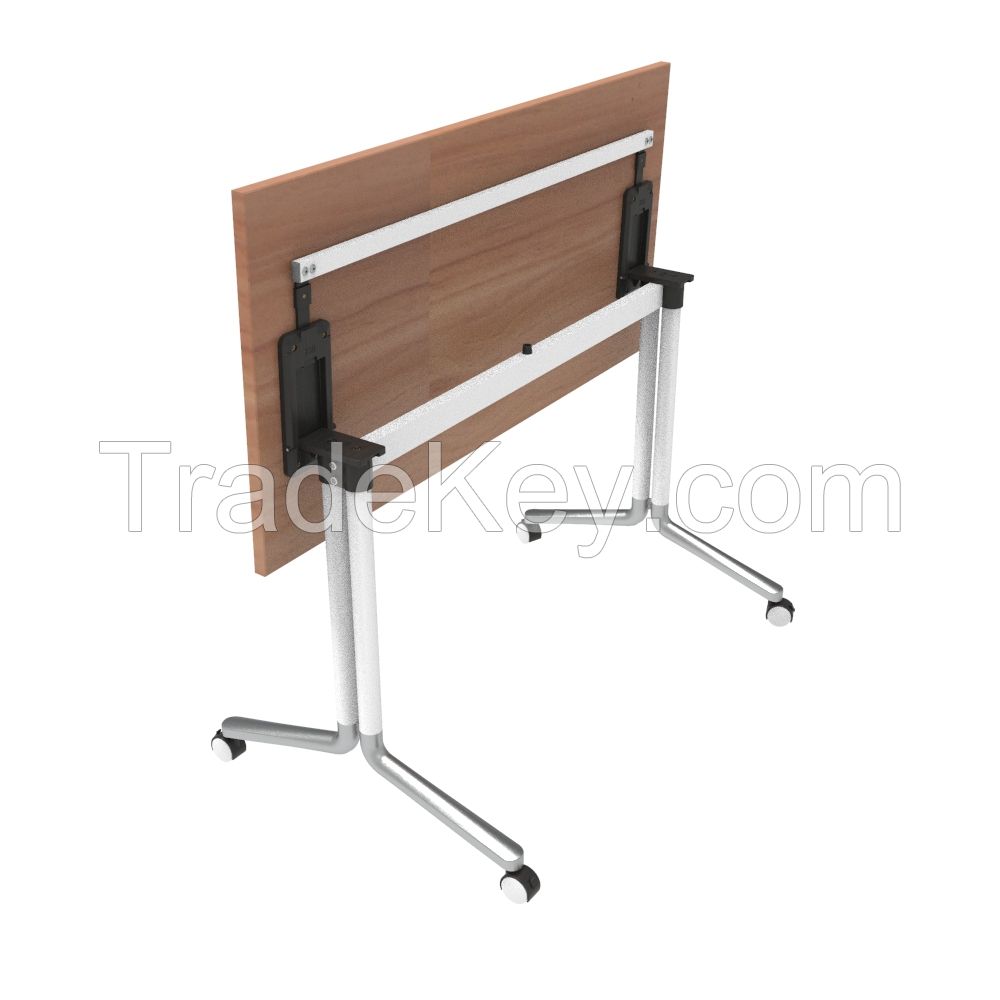 Modern office furniture training desk wood conference table foldable training folding table with wheels