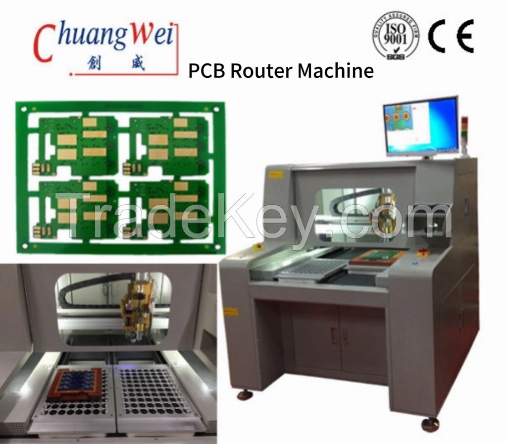 Low Maintenance PCB Automatic Router Machine High Resolution CCD Video Camera