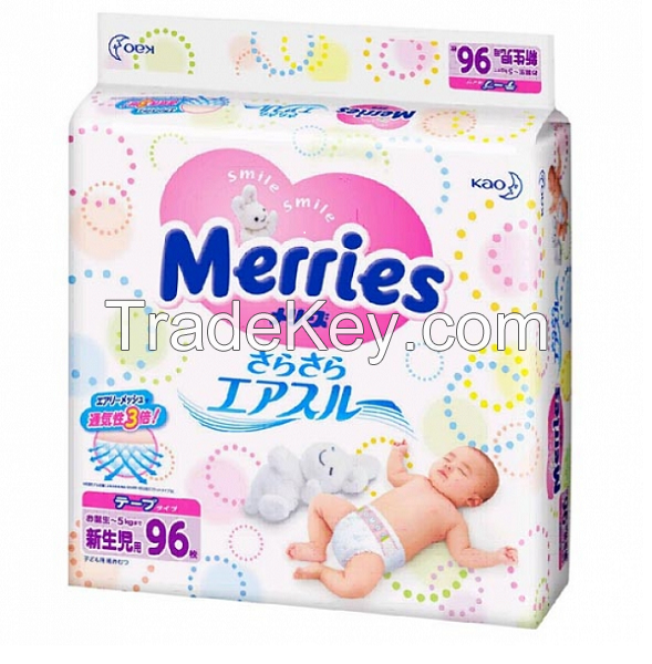 Merries Airthrew Large incremental Baby Diapers