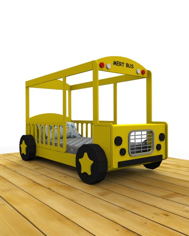 children bed bus car