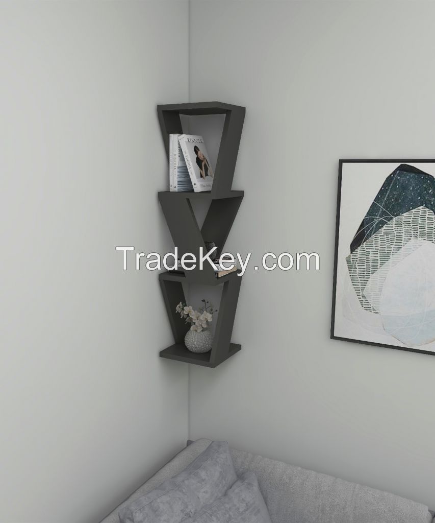 Modern Fashionable Wall Shelf Corner Decorative Shelf Natural Shelves