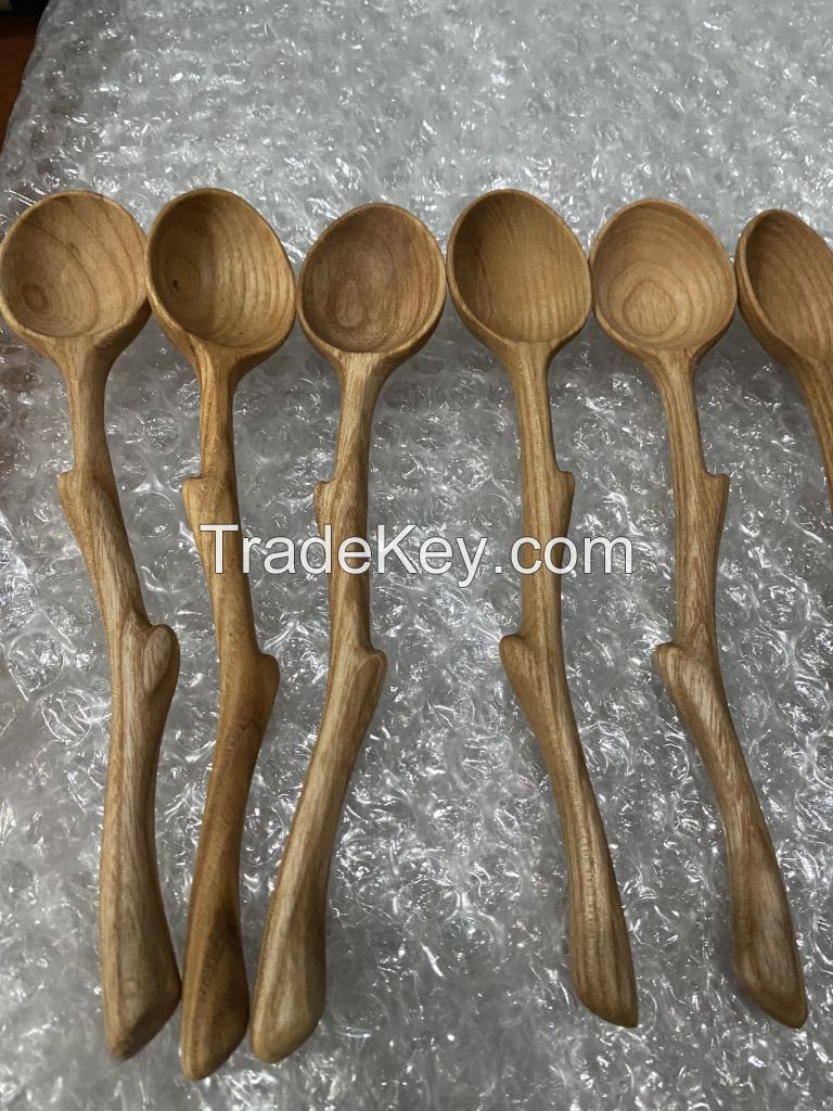 Eco-friendly Cutlery Spoon Wood Customized Logo Handle With Good Quality ( Annie 0084702917076 WA ) 