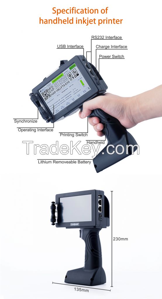 T110-H Handheld Inkjet Printer