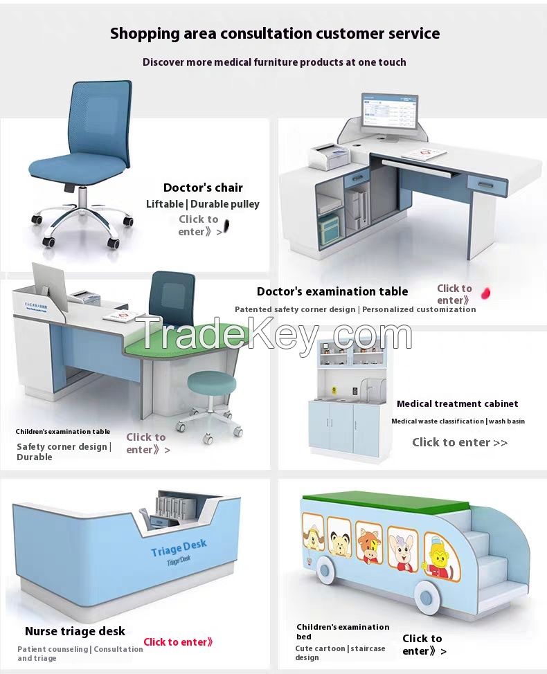 hospital desk, hospital chair, hospital bed, hospital cabinet, medical desk, medical bed