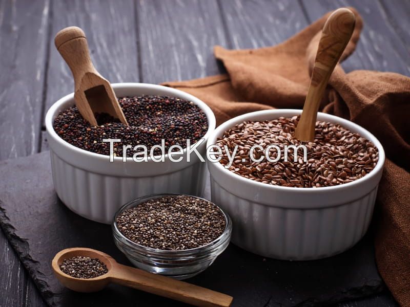 Brown Flax Seeds Premium Best Non-GMO Organic Whole Gold Linseed Grain Flaxseed, Alfafa seed, cotton seeds