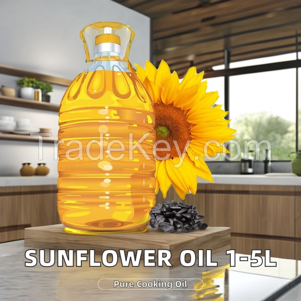 Factory Supply Edible Sunflower Oil Refined 1 5 Liters Wholesale Private Label for Cooking Bulk Drum Packaging Ukraine