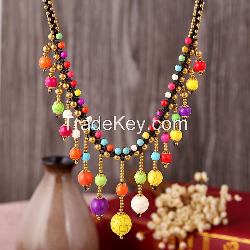 Traditional boho style beading Necklace - MCX005