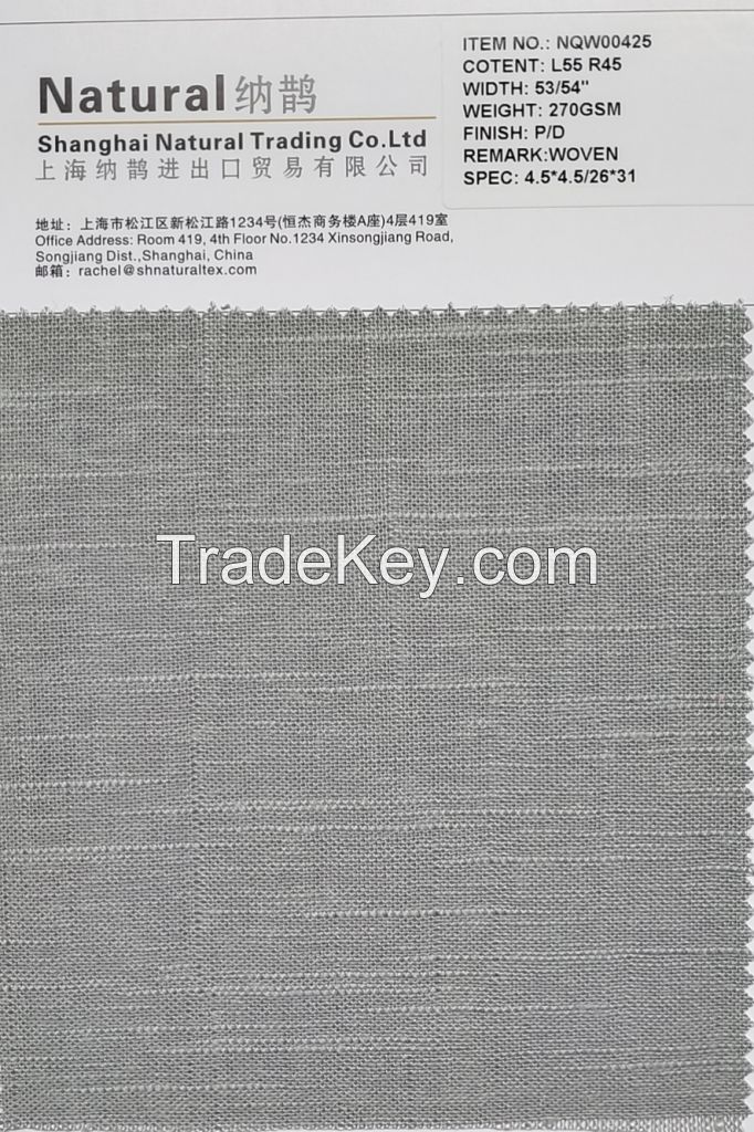 Linen blend fabrics