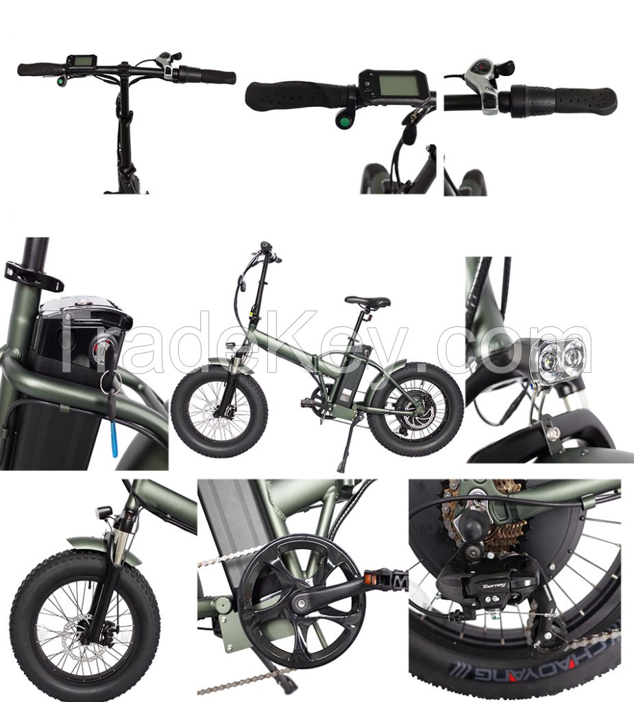 20 inch best quality mini folding 1000w e bike big wheel electric bike for adults with 48v lithium battery