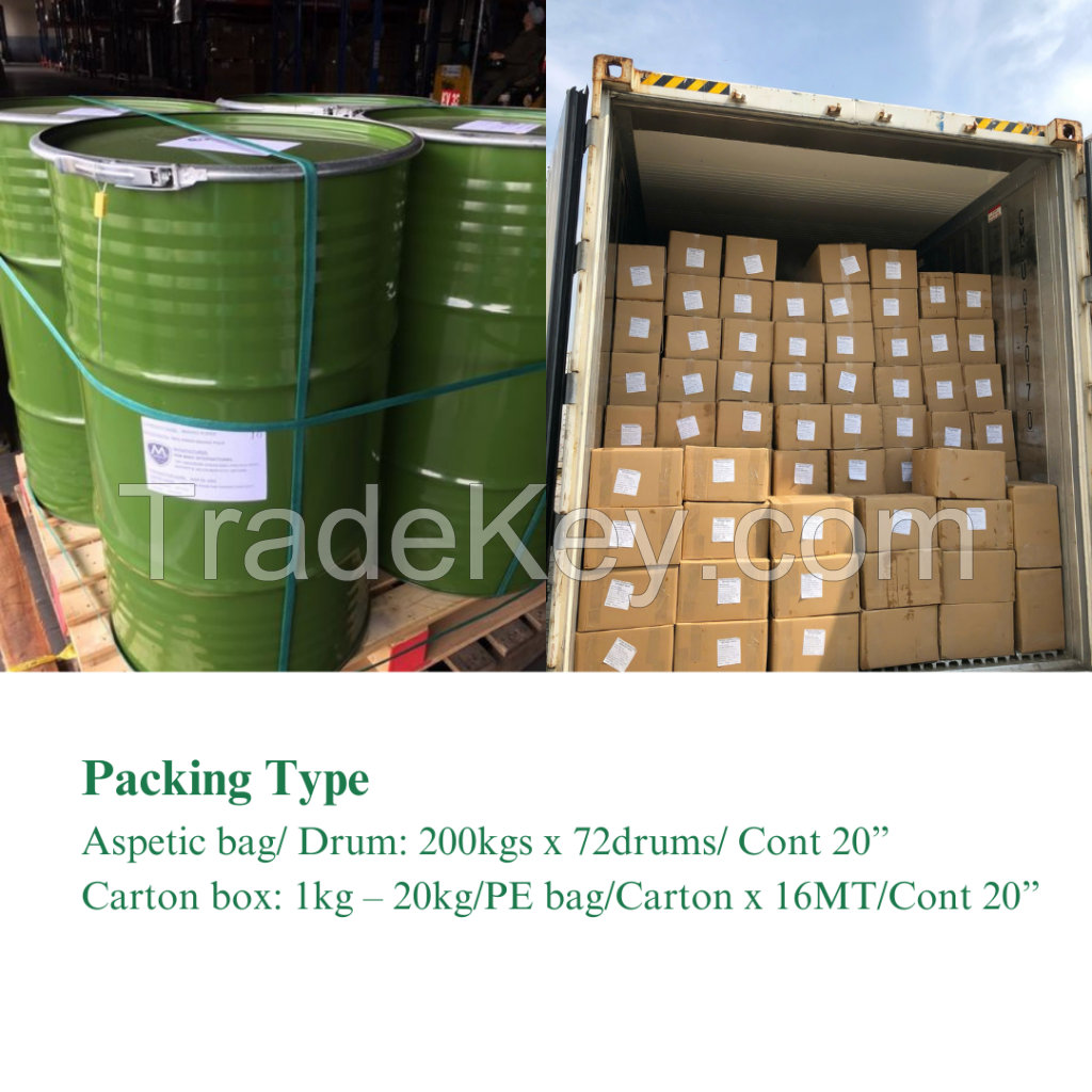 Assorted Fruit Purees (Aloe, Apple, Banana, Berries, Carrot, Citrus, Grape, Guava, Kiwifruit, Mango, Papaya, Passion Fruit, Pear, Pineapple, Watermelon &amp; More)