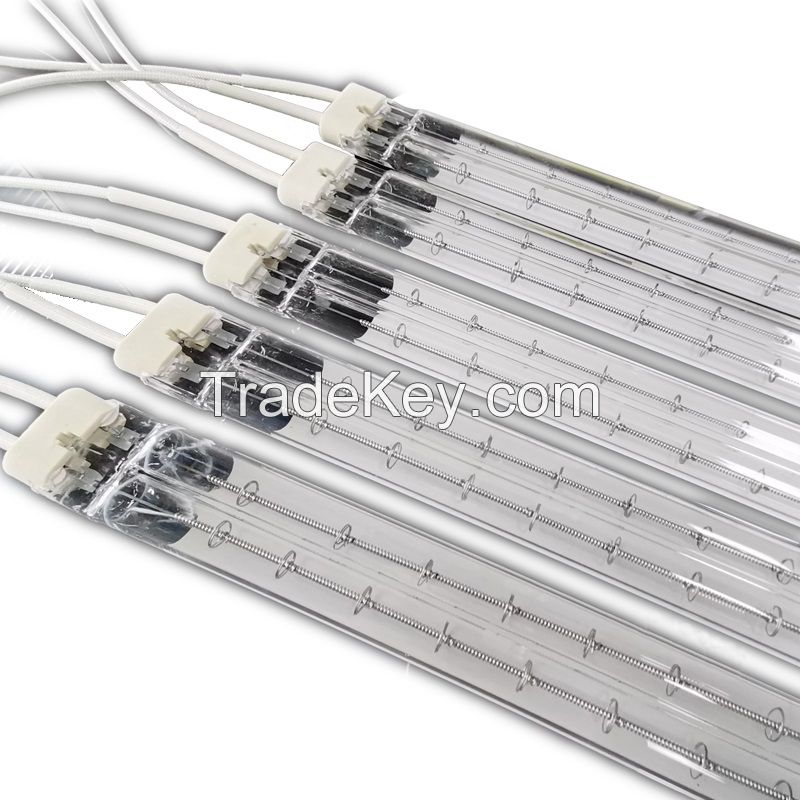 Twin 600W S Golden Half Coated Reflector Halogen IR Heater Lamp For Paiting Drying Infrared IR Lamp