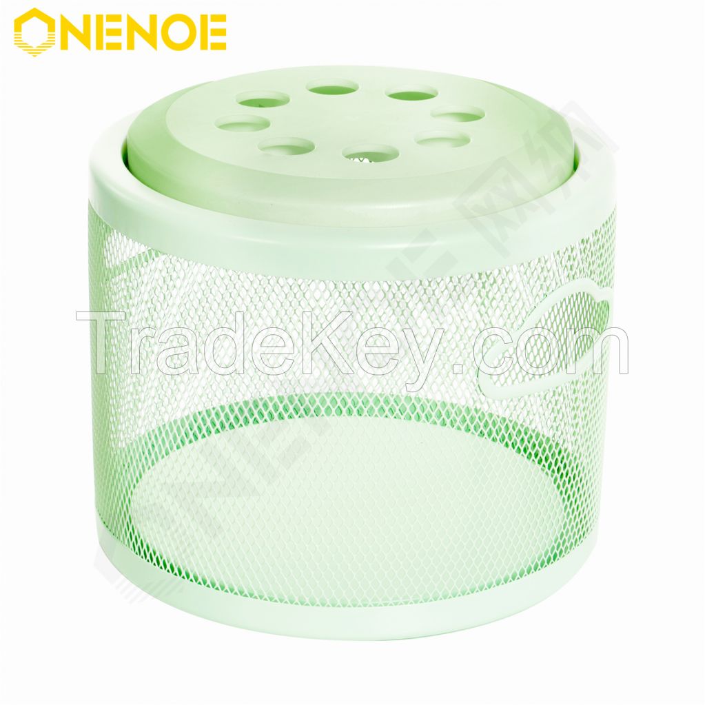 Onenoe Unique Design Modern Livingroom Large Round Metal Mesh Organizer Storage Footrest Stool Kids Adult Chair Ottoman Kids Children Toy Storage Ottoman 