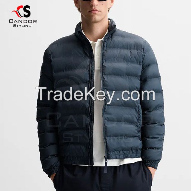 Winter Navy Blue Premium Black Puffer Jacket 