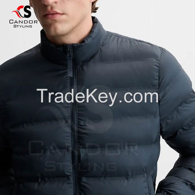 Winter Navy Blue Premium Black Puffer Jacket 