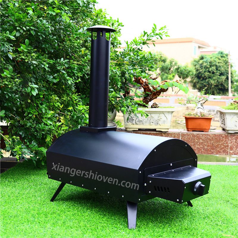 Drawer type black spray process outdoor gas pizza oven