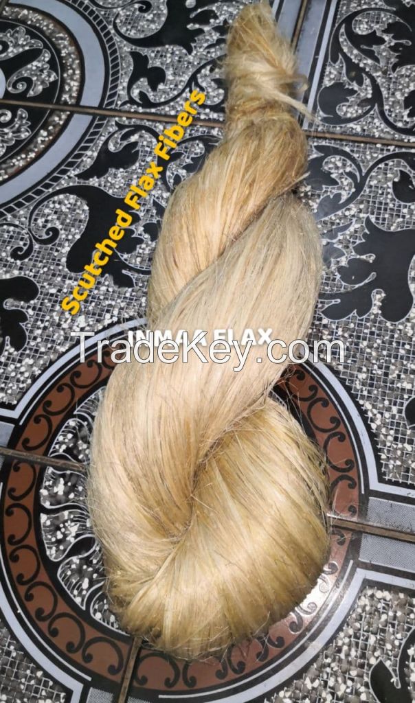 Scutched Flax Fibers