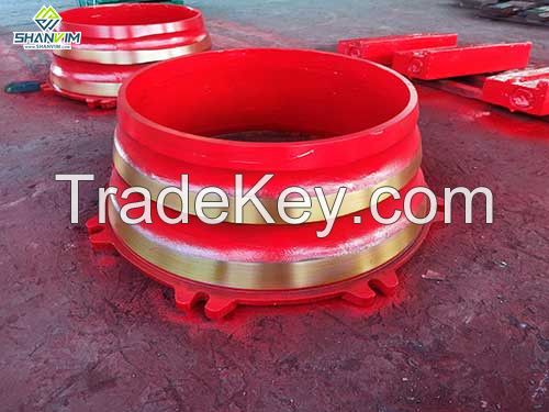 CH420/CH440/H4000/H4800 High Manganese Mantle Concave Cone Crusher Parts Wear Liner