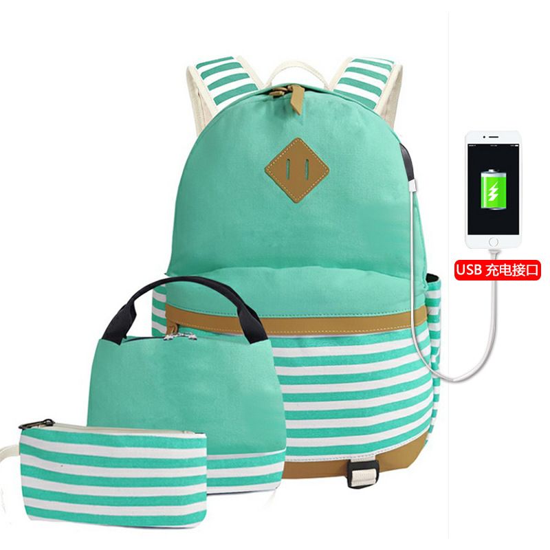 Canvas Girls Backpacks Sets Canvas Children School Bag Set Book Bags