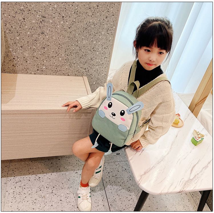 Childrens Bag 1-3-5 Years Old Boys Canvas Backpack Cartoon Cute Girl