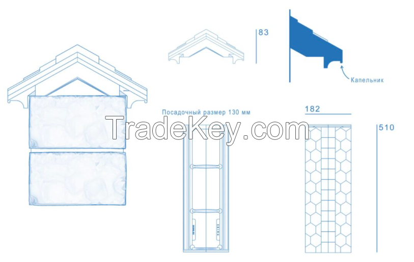 Parapet MONBLAN 1 brick