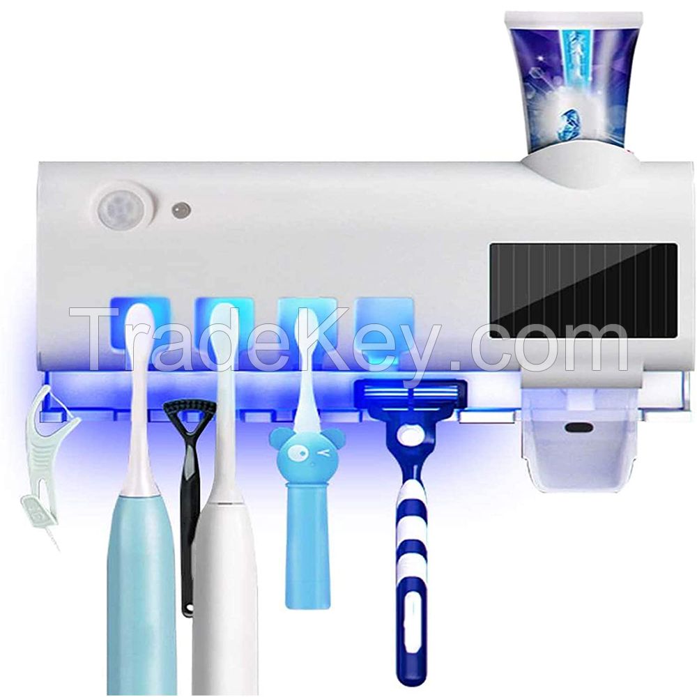High quality low price 4 in 1 Bathroom waterproof Toothbrush Storage UVC Light Toothbrush sterilizer Holder
