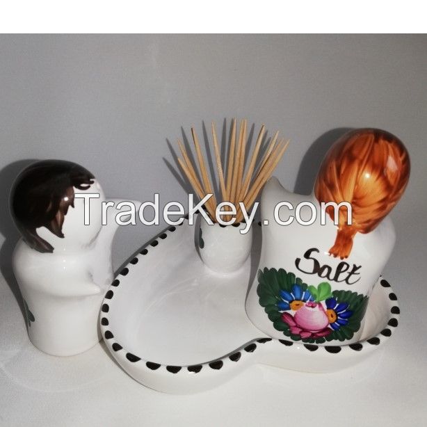 Ceramic salt and pepper shakers