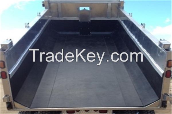 Truck dump UHMW bed liner sheet