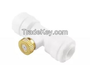 High Pressure 3/16â�² â�² Threaded T Connectors Misting Nozzles for Outdoor Cooling System