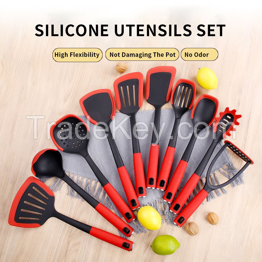 10pcs Stainless Steel Nylon Utensils Set Kitchen Gadgets Utensils Kitchen Accessories Set Nylon Kitchen Utensil Set